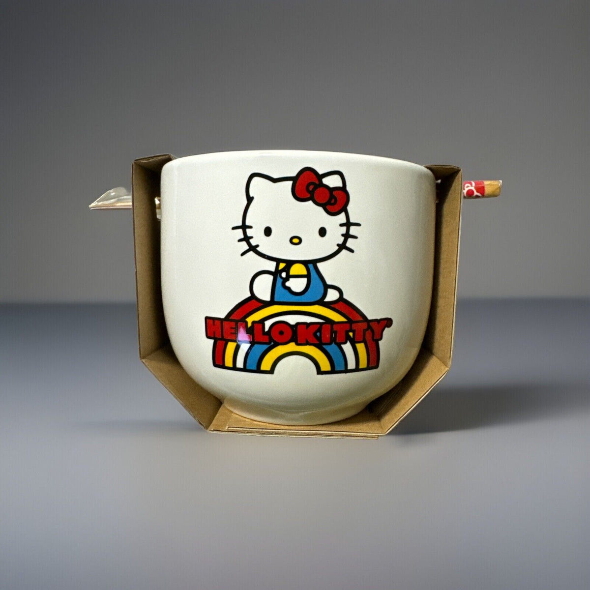 🔥Hello Kitty Sanrio Ramen Noodle Bowl & Chopsticks BNWT🔥