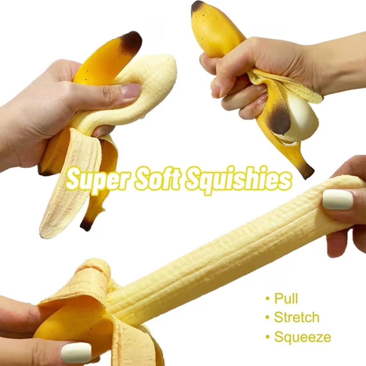 🔥Banana Peel Stress Reliever Toy Squishy Stretchy BNWT🔥