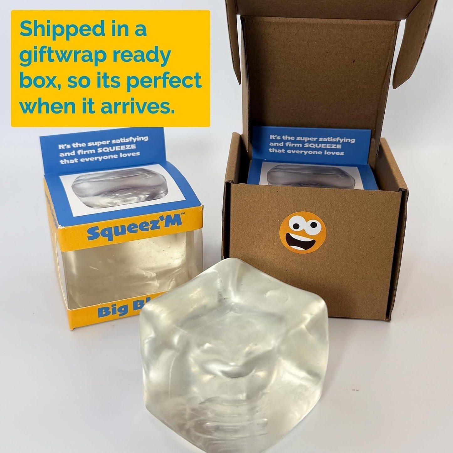 🔥Premium Big Block Squeez'M Cube 35% Larger Than Standard Large Clear BNWT🔥