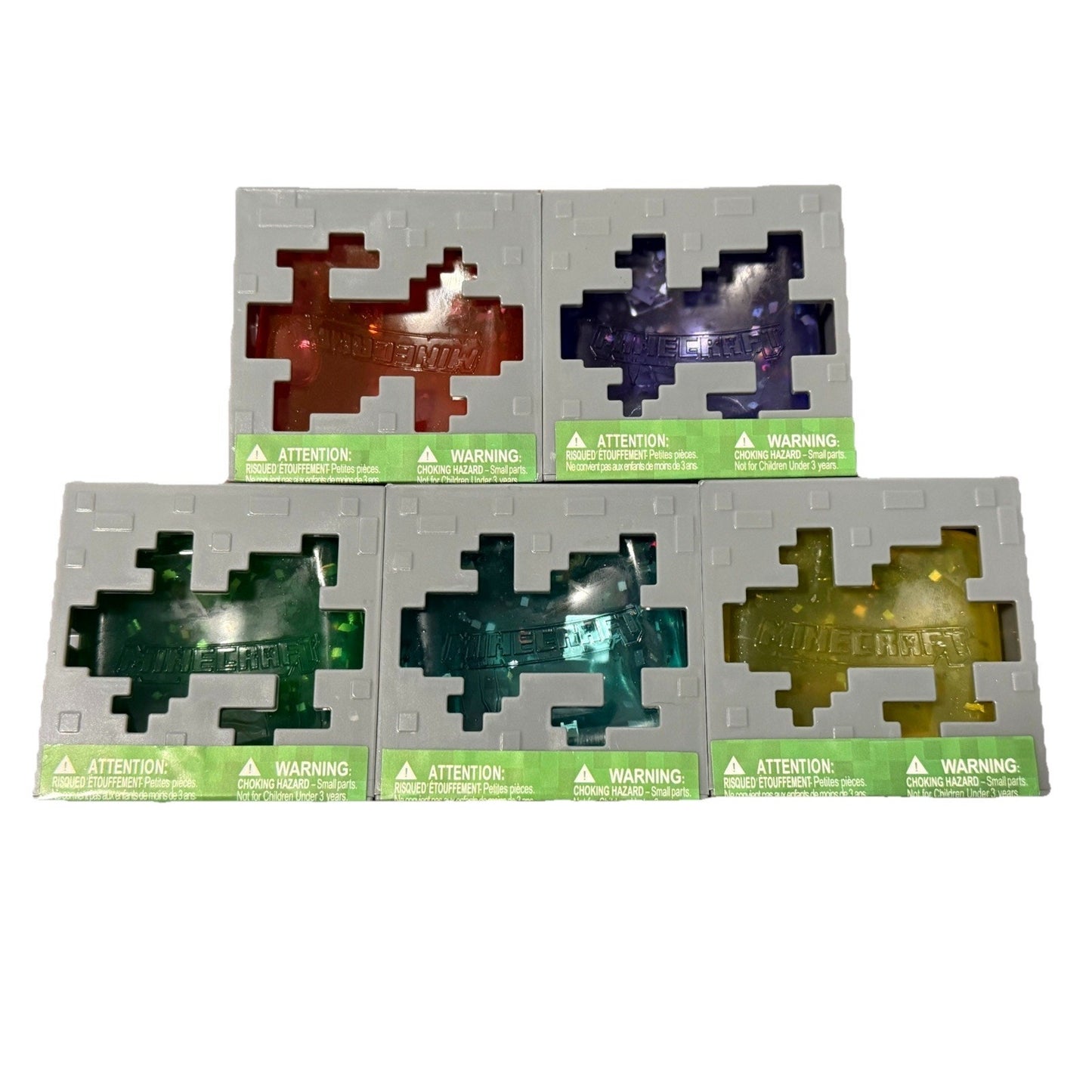 🔥MINECRAFT Jelly Cubes Squishy Cubes Lot of 5 BNWT🔥