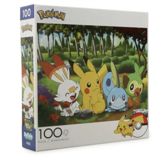 🔥Pokemon Pikachu Scorbunny Grookey Sobble 100 Pc Jigsaw Puzzle Buffalo Games🔥