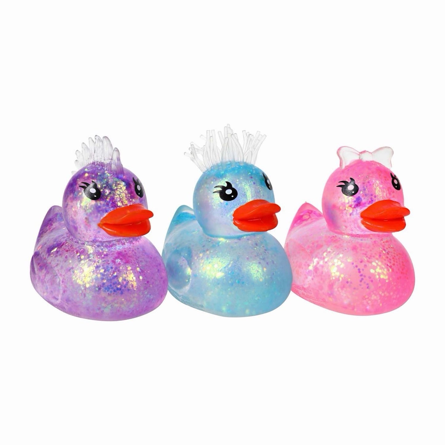 🔥ORB Curiosities Sparklee Duck Squishy Fidget Ducky Glitter Blue BNWT🔥