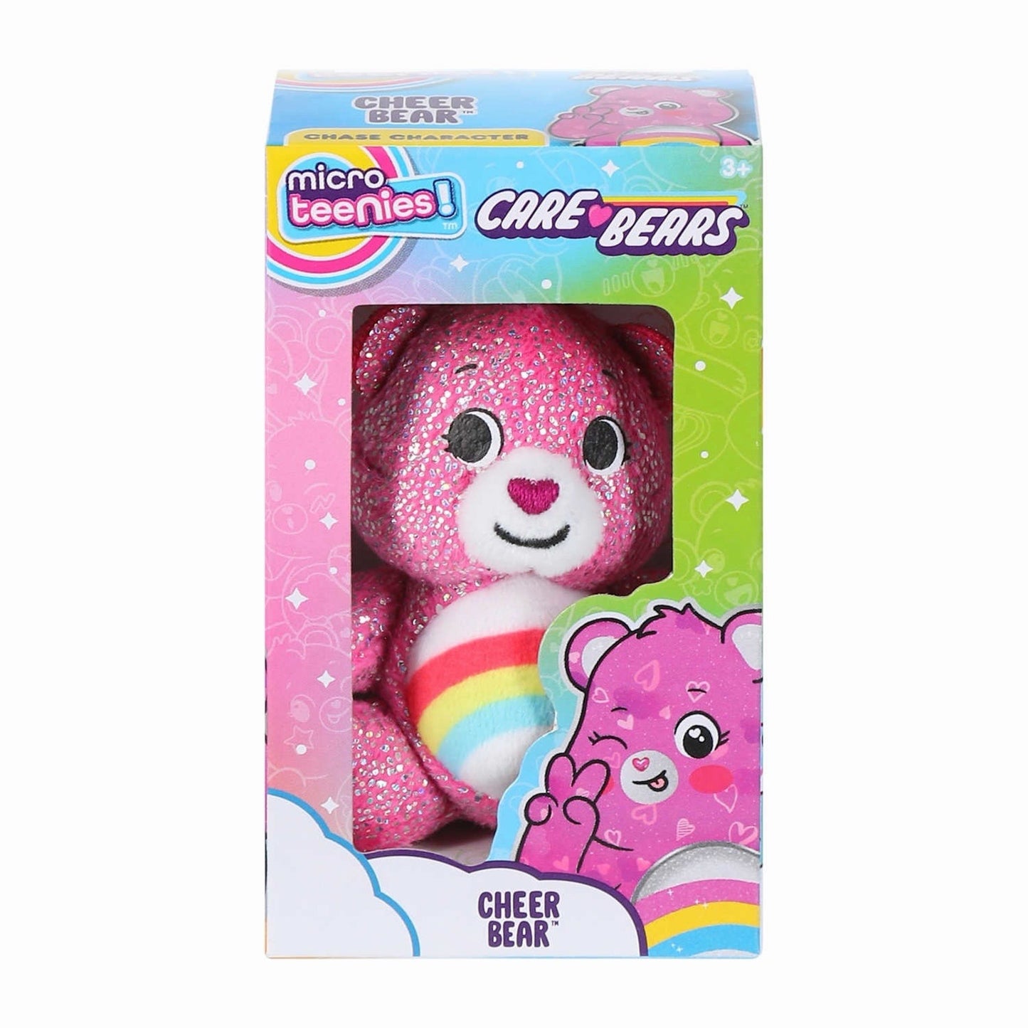 🔥Micro Teenies Care Bears Cheer Bear Mini Plush Pink HTF BNWT🔥