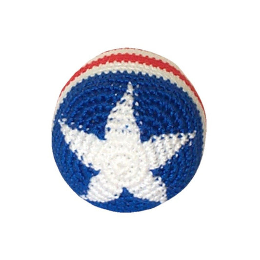 🔥World Footbag OLD GLORY Cotton Crochet Hacky Sack Footbag BNWT🔥