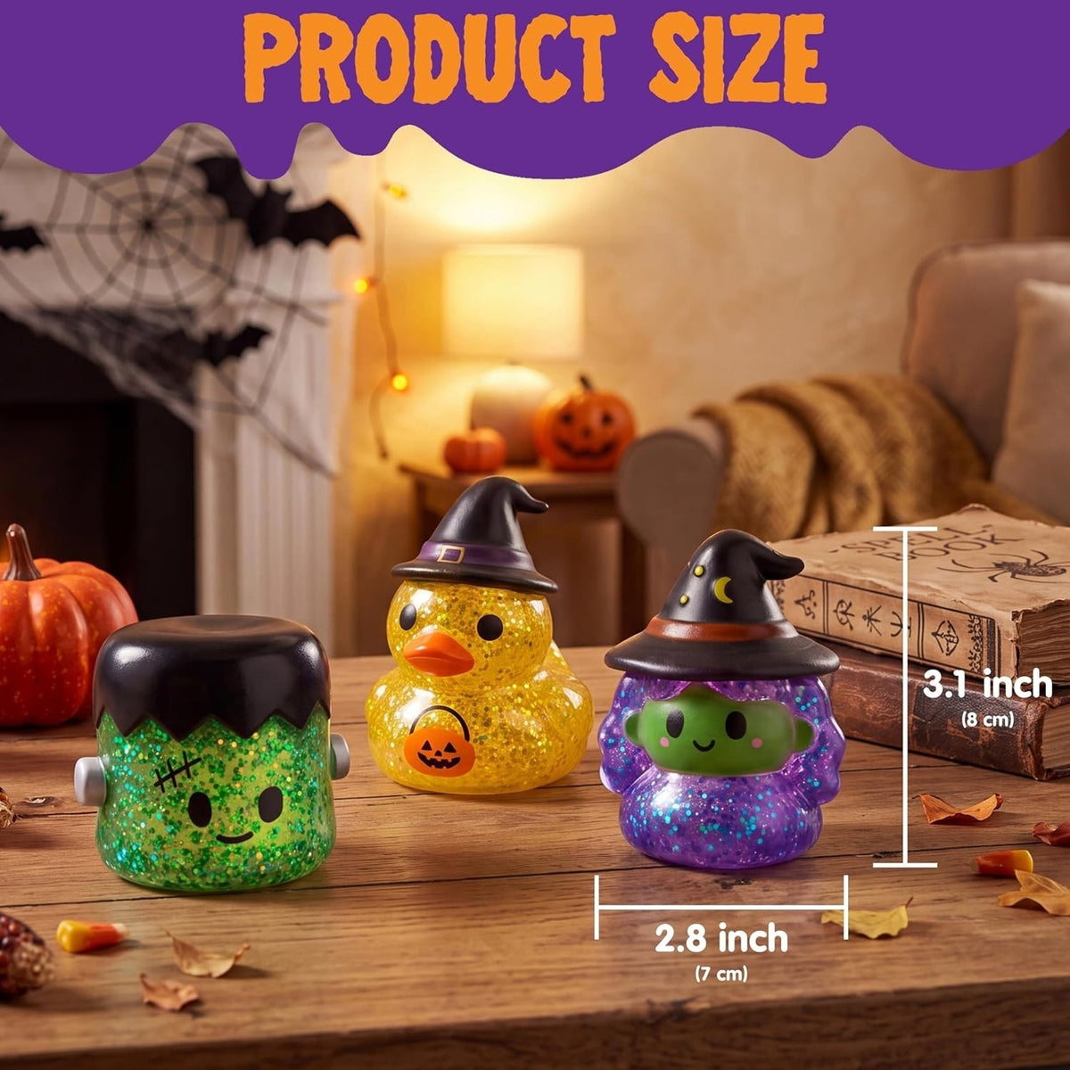 🔥JOYIN Halloween Glitter Squishy Toys 3 Pack BNWT🔥