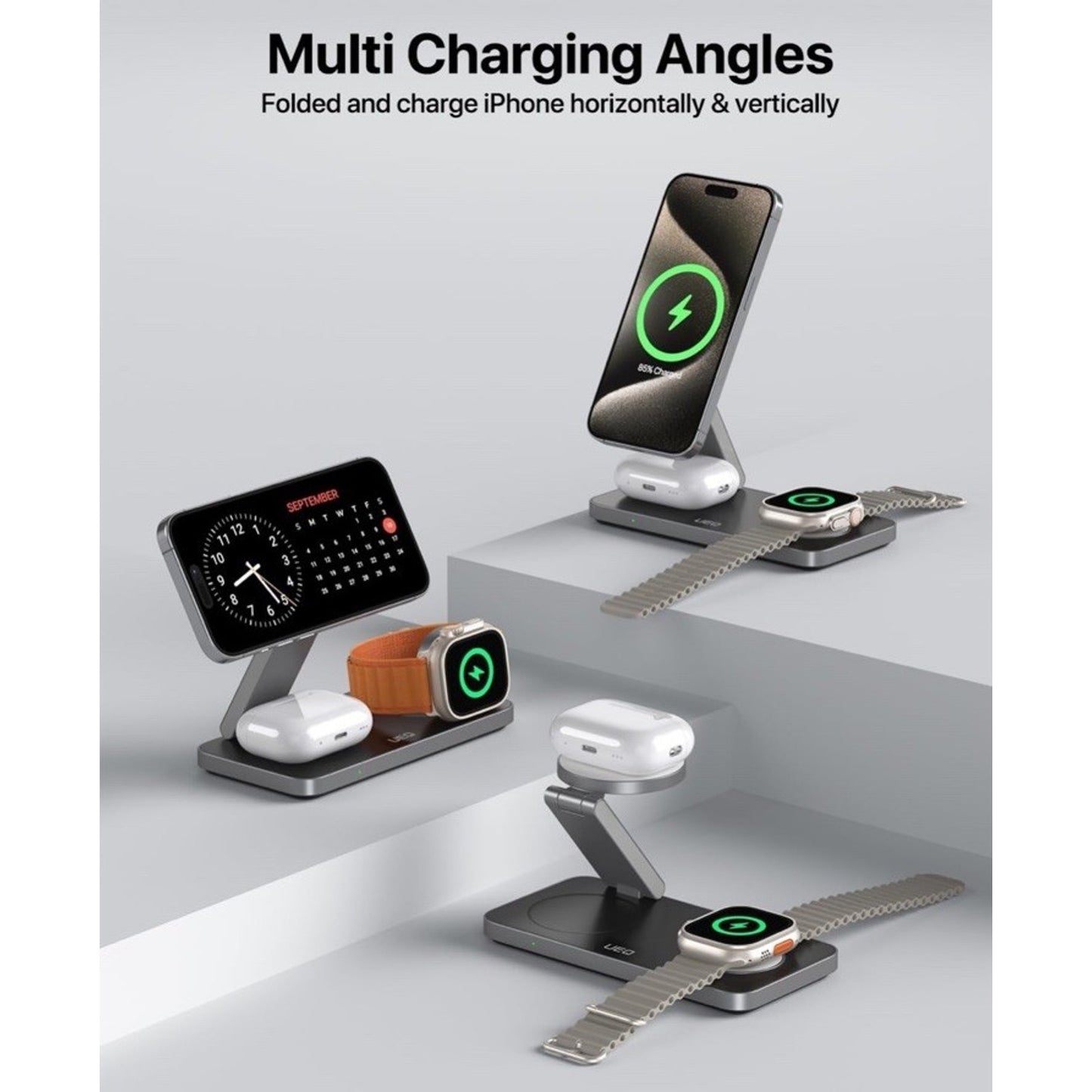 🔥3-in-1 MagSafe Wireless Charging Station for iPhone Apple Watch AirPods NWT🔥