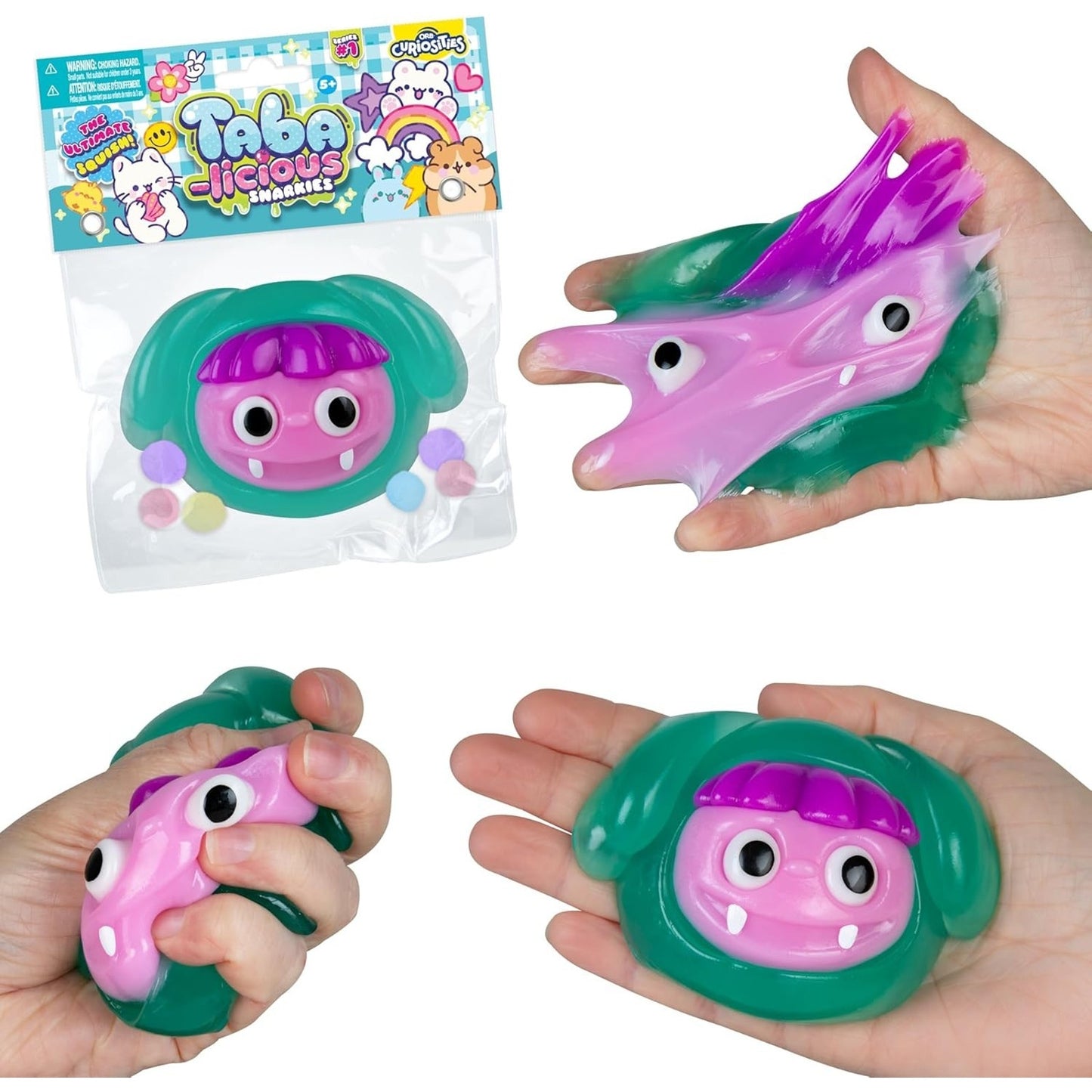 🔥Orb Curiosities Taba-licious DOG Snarkies Teal Squishy Sensory Toy BNWT🔥