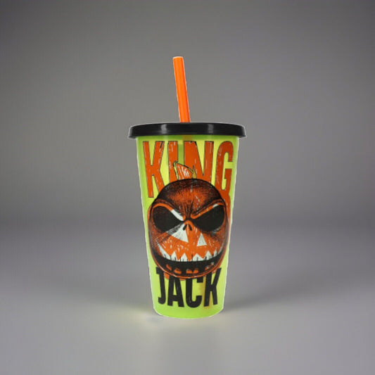 🔥Zak! The Nightmare Before Christmas Tumbler With Lid & Straw 25oz BNWT🔥