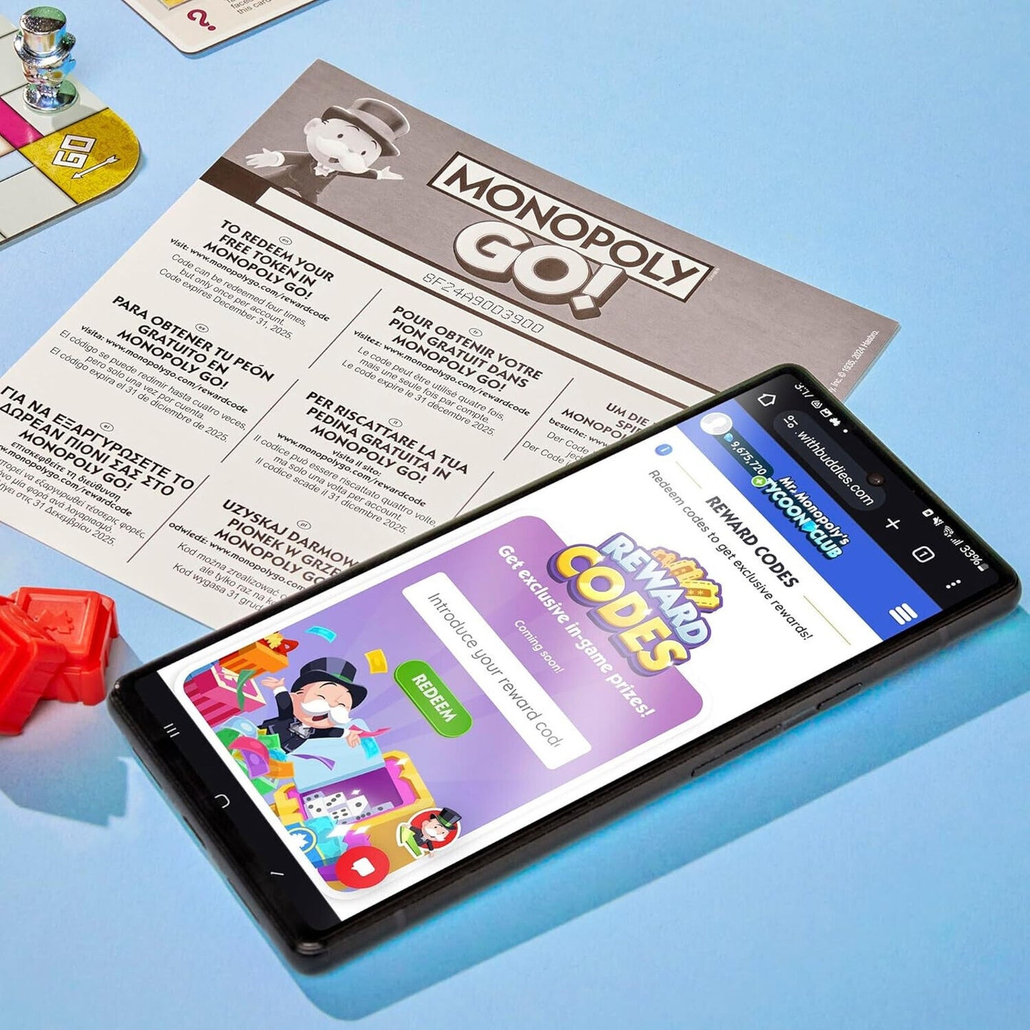 🔥Monopoly GO! Board Game Inspired by The Popular Mobile Board Game BNWT🔥