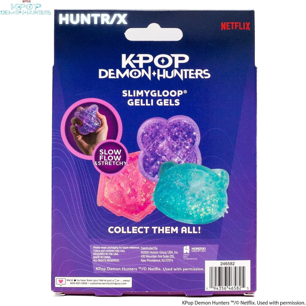 🔥KPop Demon Hunters SlimyGloop Gelli Gels Huntr /X Squeeze Toy BNWT🔥