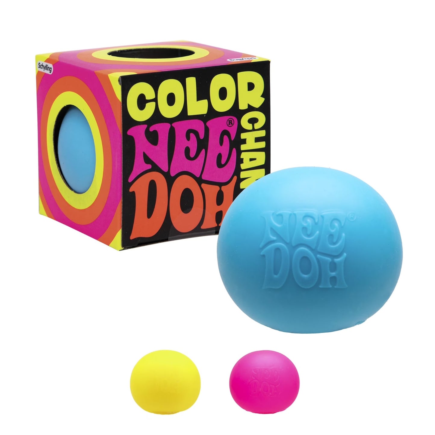 🔥NeeDoh Color Change Fidget Toy Stress Relief Squishy Ball Yellow BNWT🔥