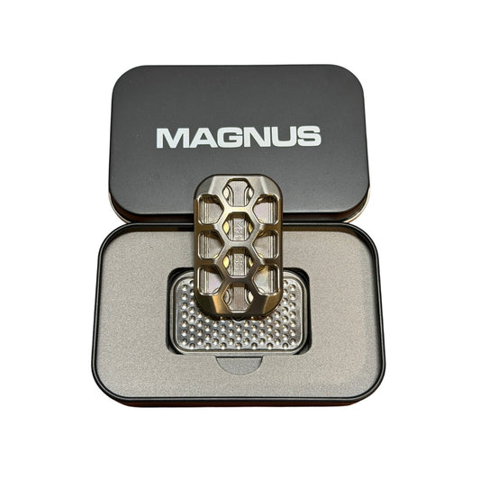 🔥Magnus Toad HEX Titanium w/ T48 Stainless Dimple Plates 3-Click Slider🔥