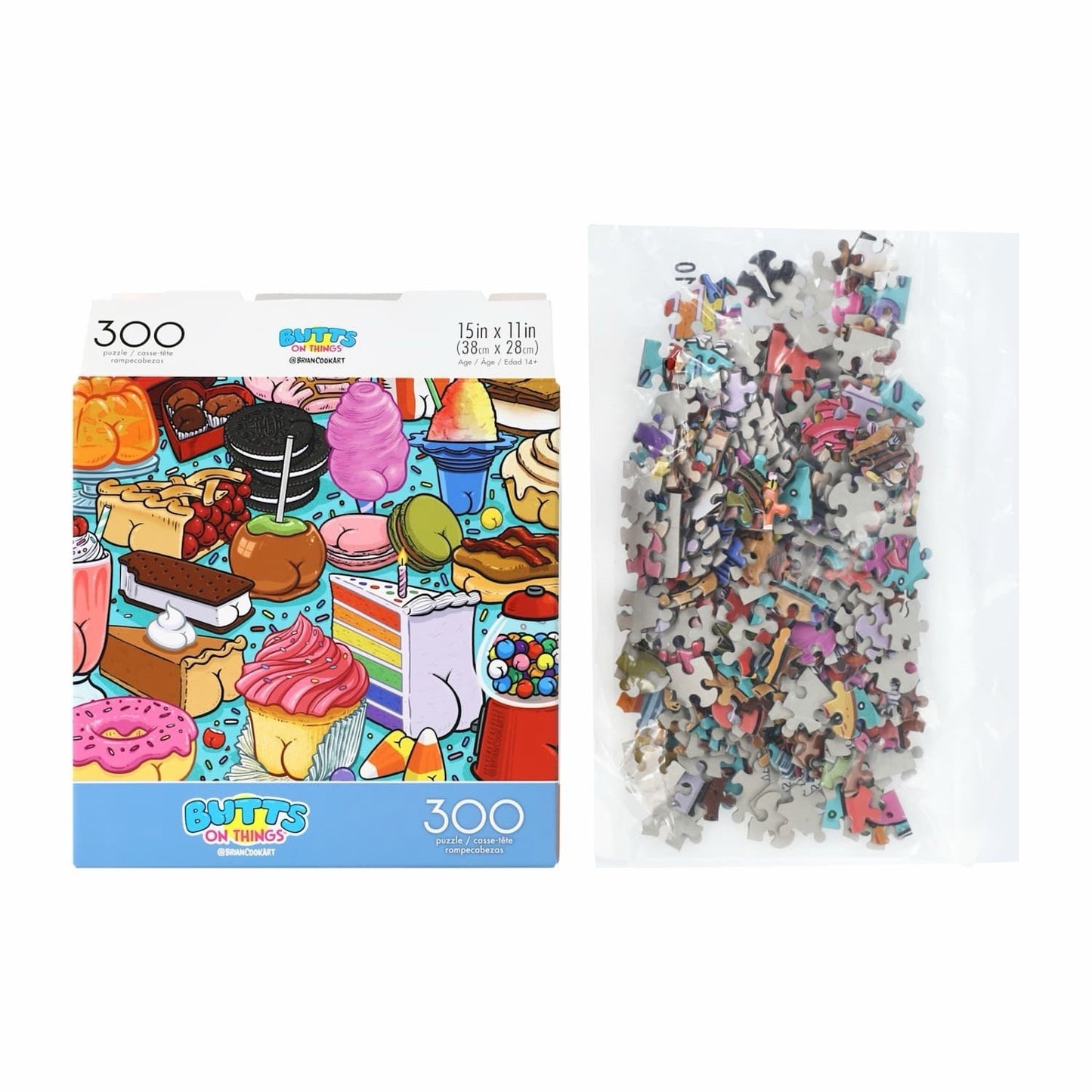 🔥Brian Cook Butts on Things - Sweet Cheeks - 300 Piece Jigsaw Puzzle BNWT🔥