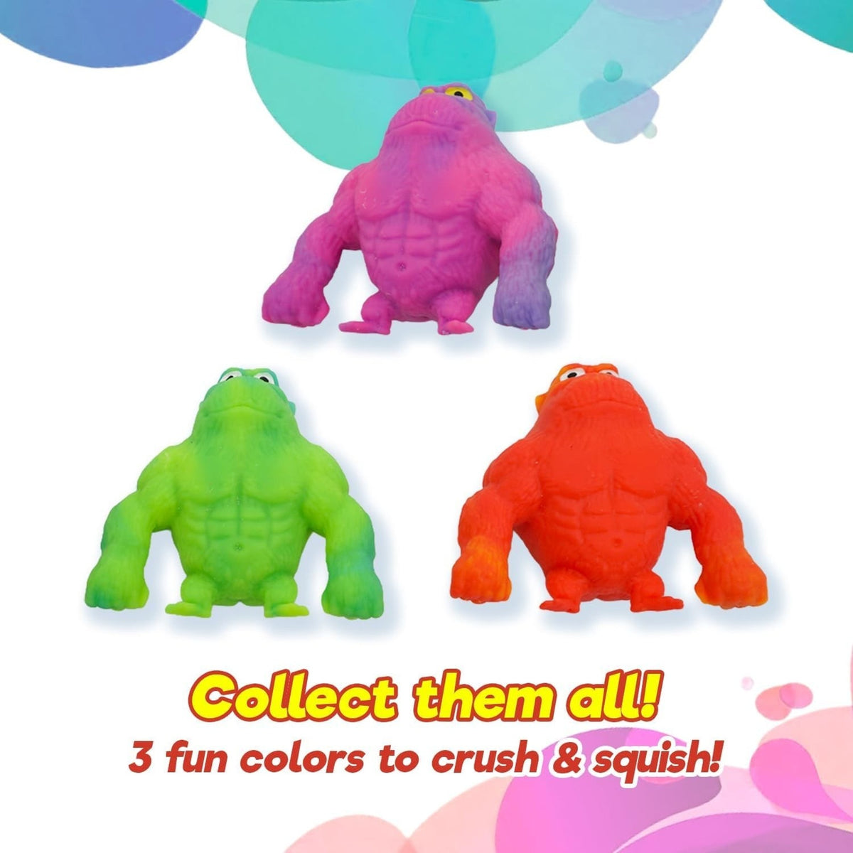 🔥Ja-Ru Mighty Ape X-treme Stretch Squish Toy 3" PINK/PURPLE BNWT🔥