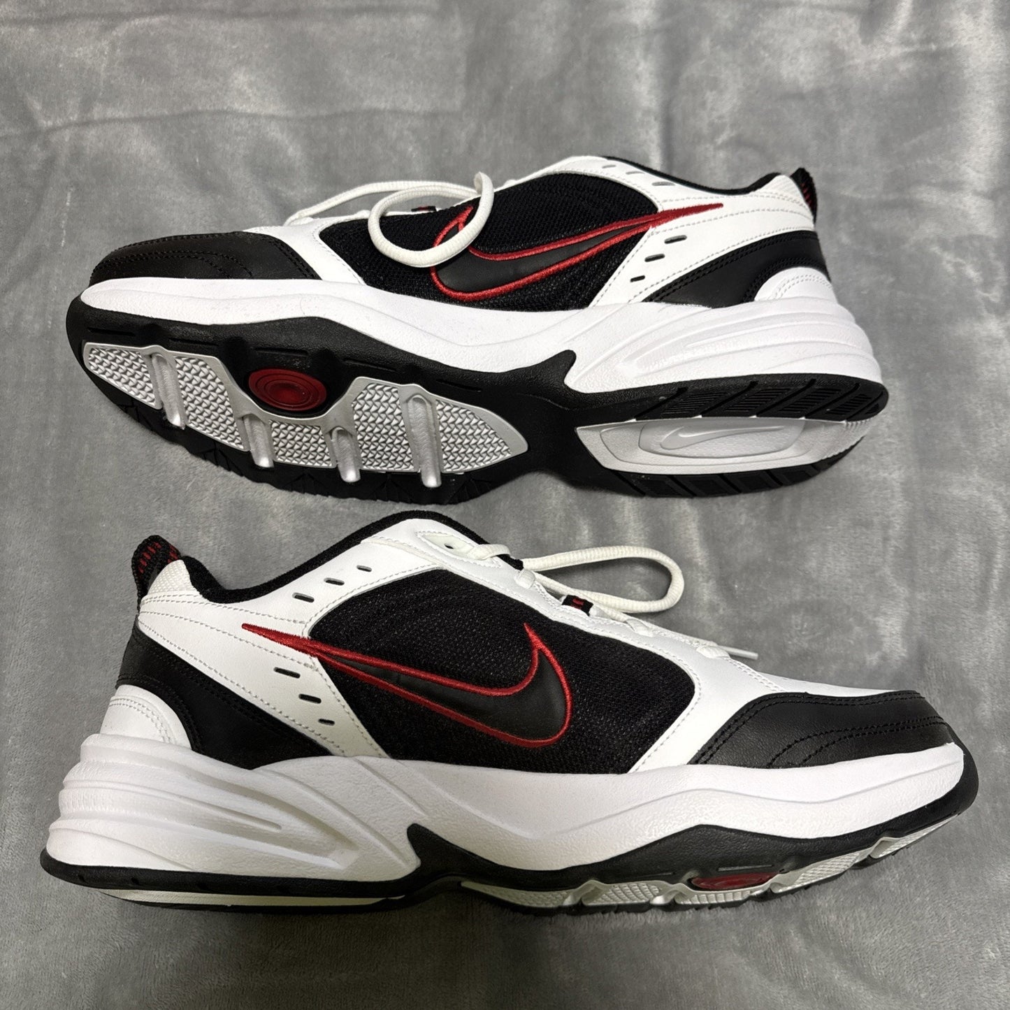 🔥Nike AIR MONARCH IV Men White Black Red 101 Walking Shoe Mens 12 BNWT🔥