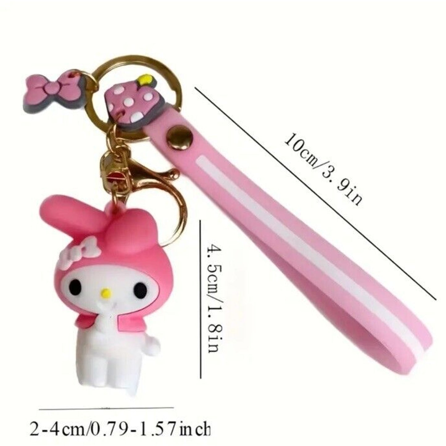 🔥Cute 3D Hello Kitty Badtz Maru Keychain 2" Keychain BNWT🔥