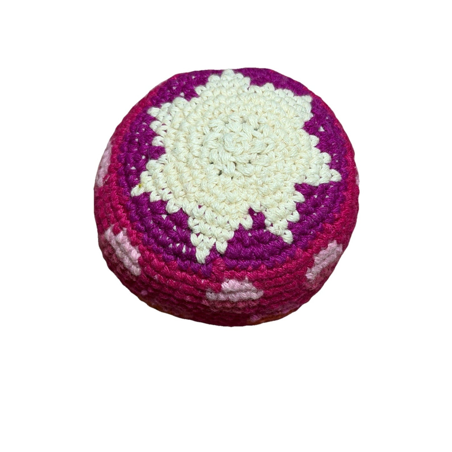 🔥World Footbag Boota Bag Crochet Hacky White/Pink BNWT🔥