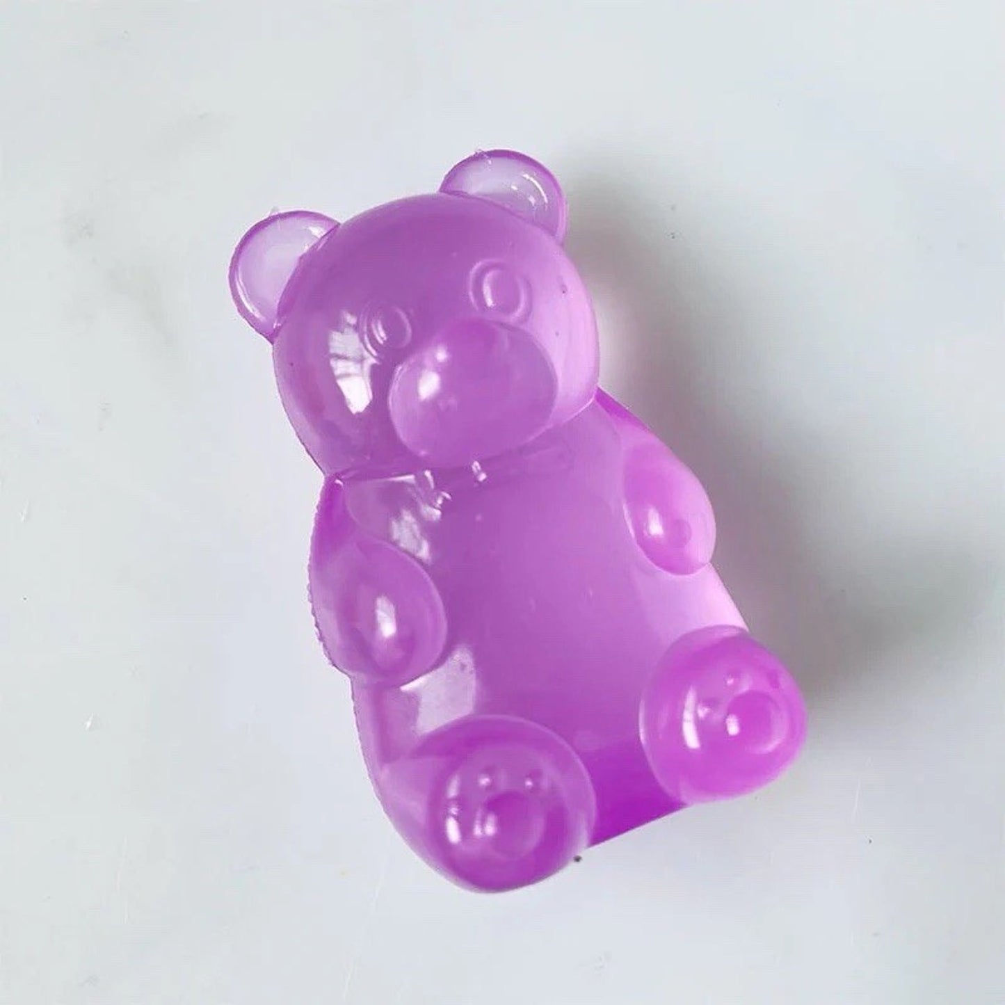 🔥Handmade Jelly Gummy Bear Squishy Fidget Toy Purple BNWT🔥