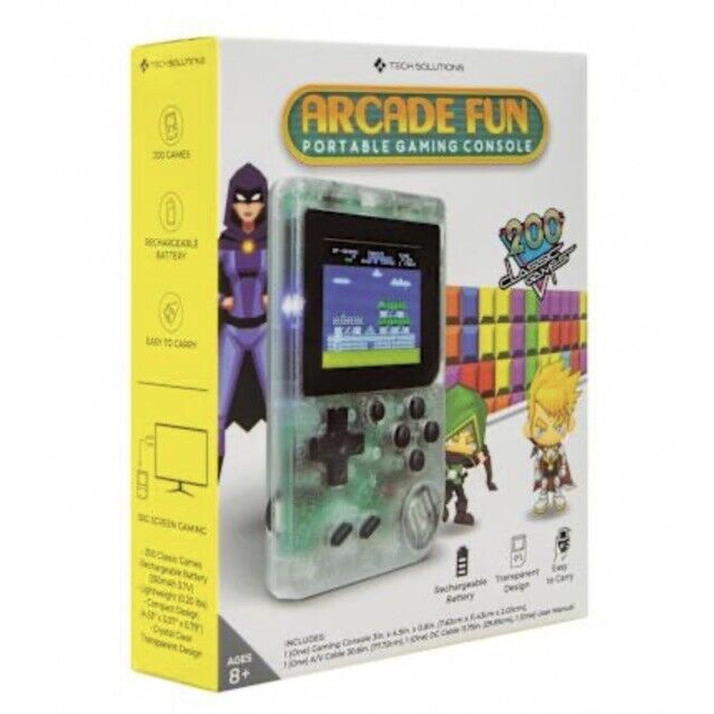 🔥Arcade Fun Portable Gaming Console Classic Retro Handheld 200 Arcade Game NWT