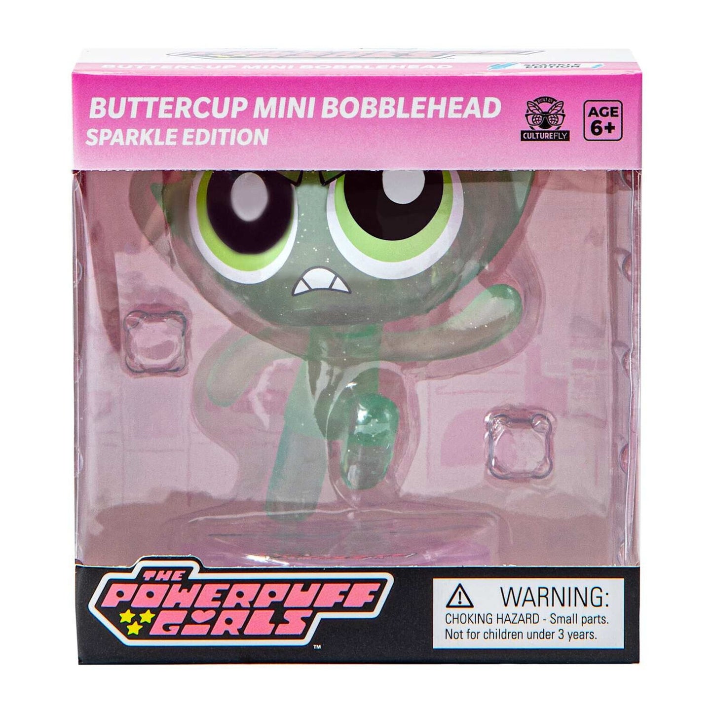 🔥CultureFly Powerpuff Girls Blossom Buttercup Bubbles Glitter Bobble Head BNWT