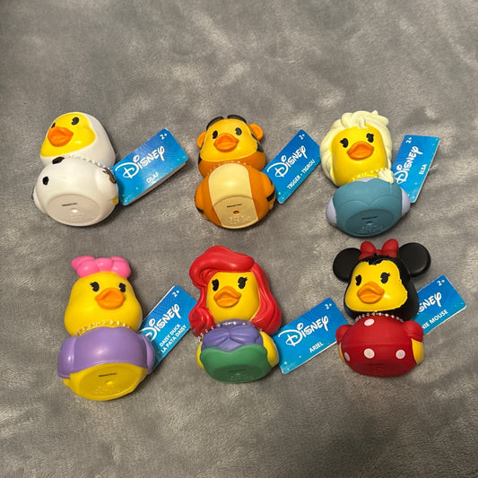 🔥Disney 2025 Character Rubber Duck Set of 6 BNWT🔥