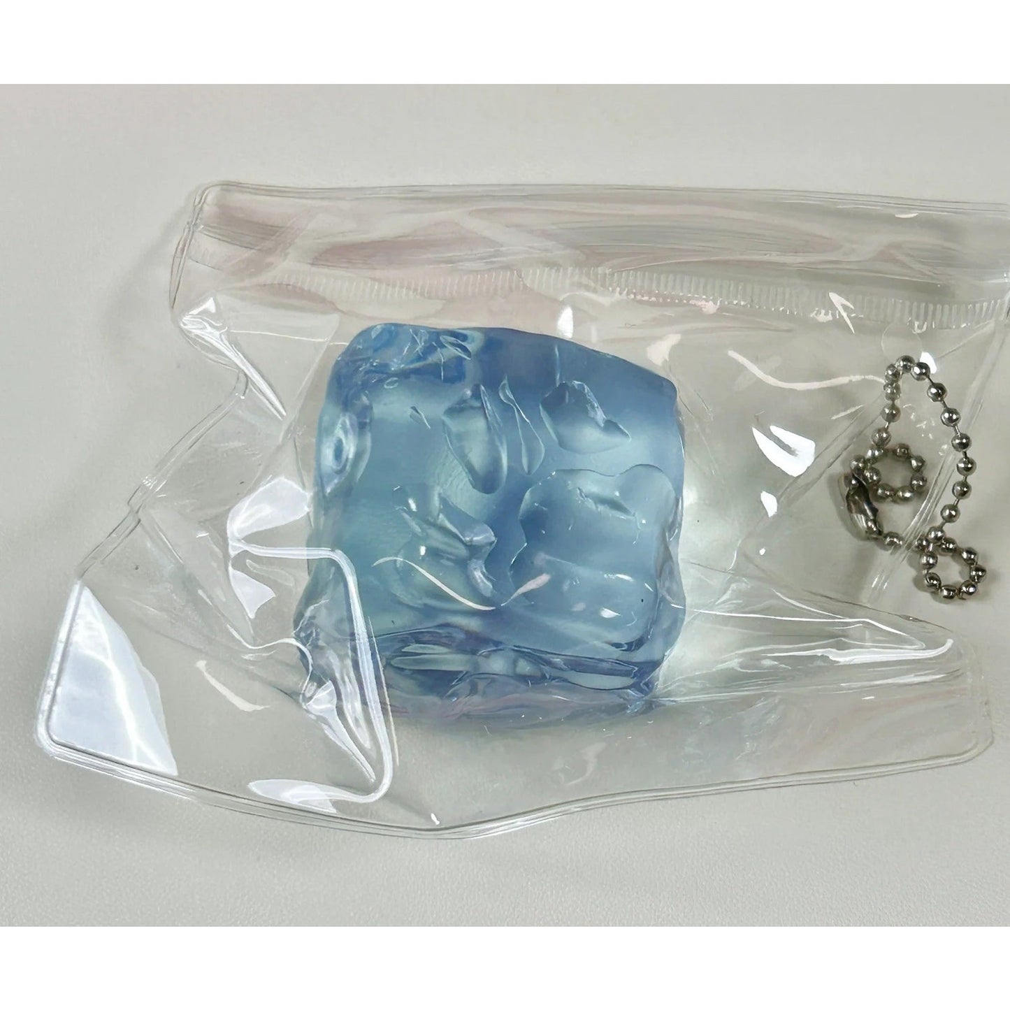 🔥Handmade Ice Cube Squishy Fidget Toy Stress Release Blue BNWT🔥