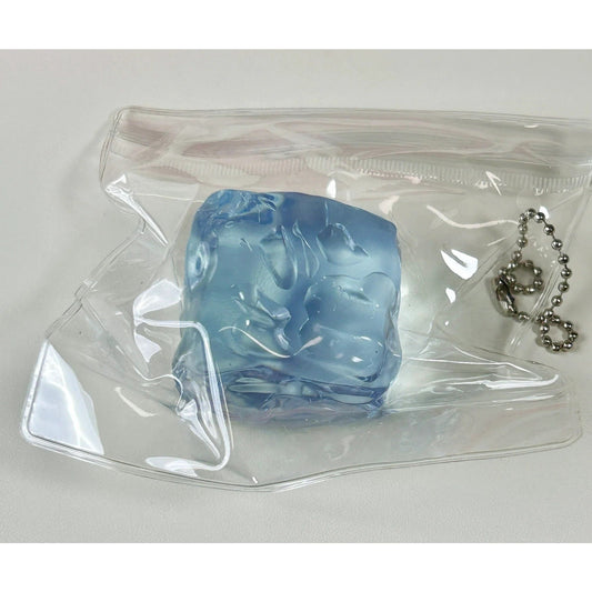 🔥Handmade Ice Cube Squishy Fidget Toy Stress Release Blue BNWT🔥