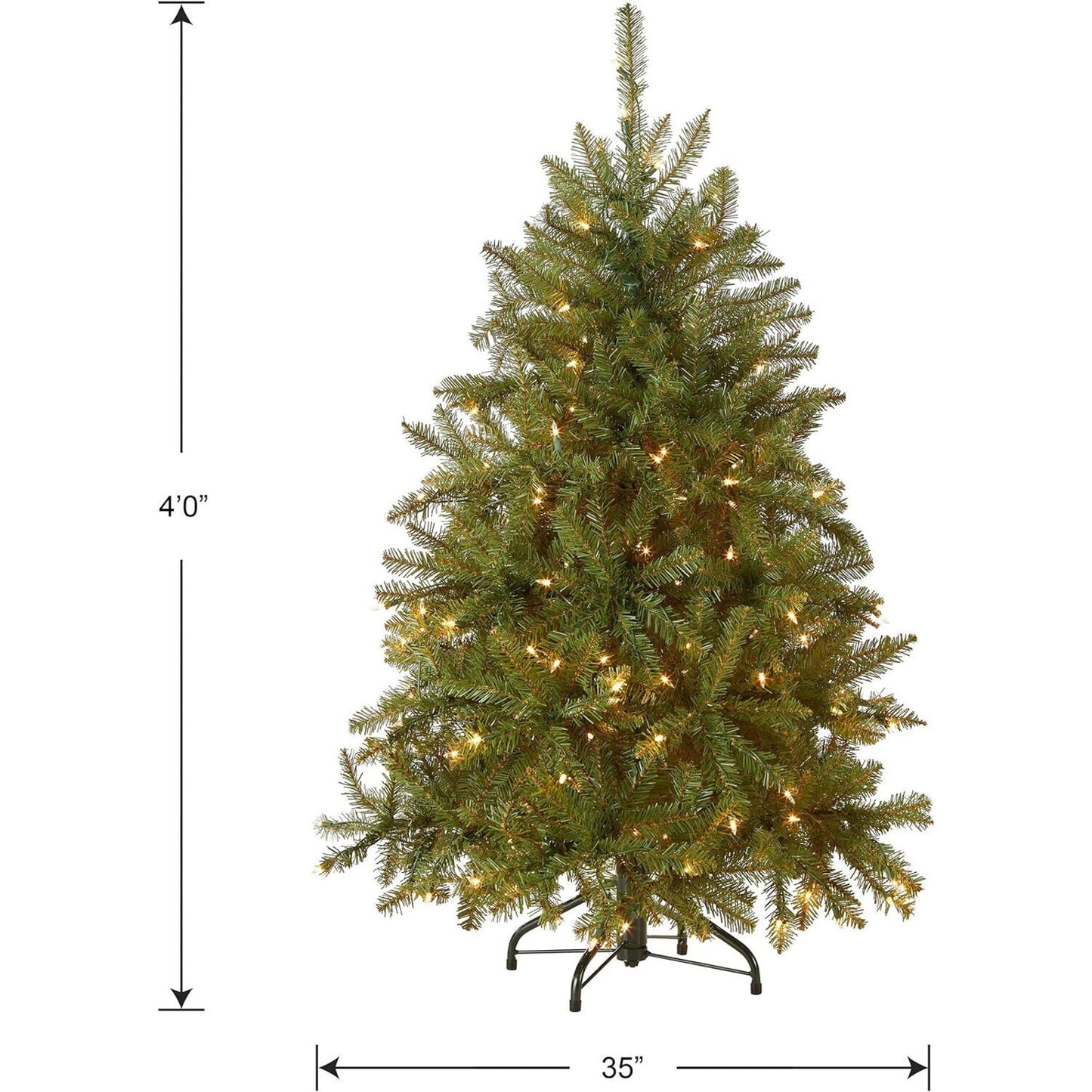 🔥National Tree Company 4ft Pre-Lit Mini Christmas Tree Includes Stand BNWT🔥