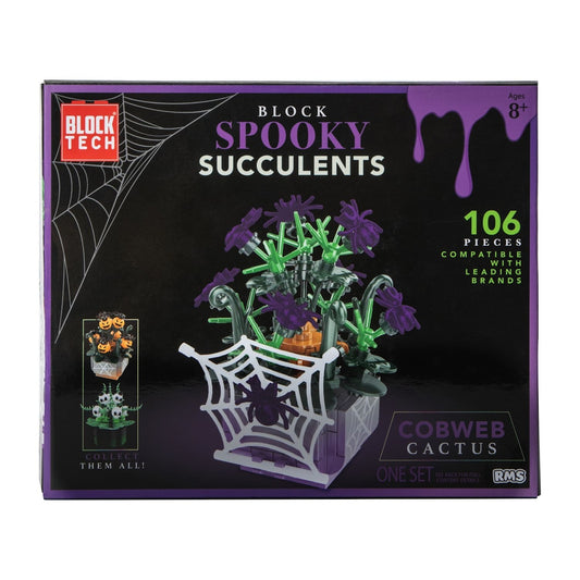 🔥Block Tech Halloween Cobweb Cactus Spooky Succulents Set BNWT🔥