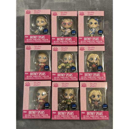 🔥Funko Minis Britney Spears Exclusive Complete Set (9) + Metallics + Display🔥