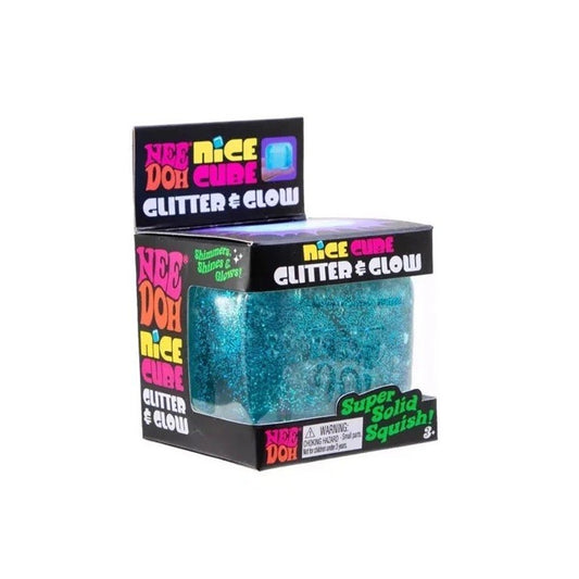 🔥NeeDoh Nice Cube Glitter and Glow BLUE BNWT🔥
