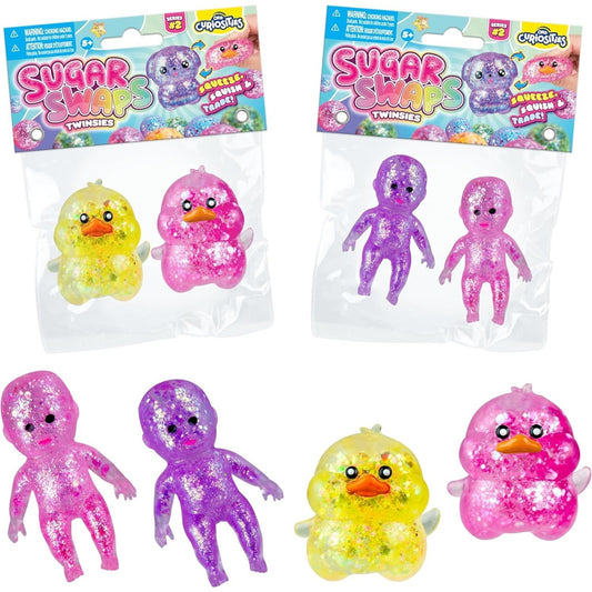 🔥ORB Curiosities Ducks and Babies Sugar Swaps 4 Pk Viral Squishy Stretchy NWT🔥