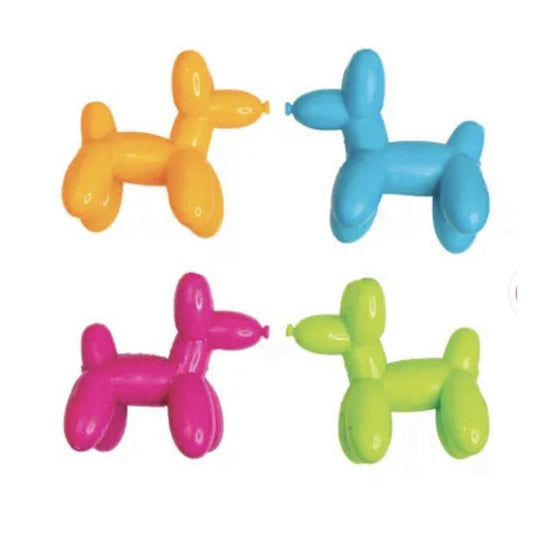 🔥Stretchy Squish Balloon Dog (3.5") Colorful Rubber Cute Orange BNWT🔥