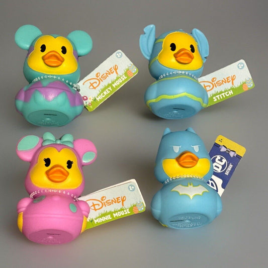 🔥Easter 2025 Rubber Duck Set of 4 Batman Mickey Minnie Stitch Rare BNWT🔥