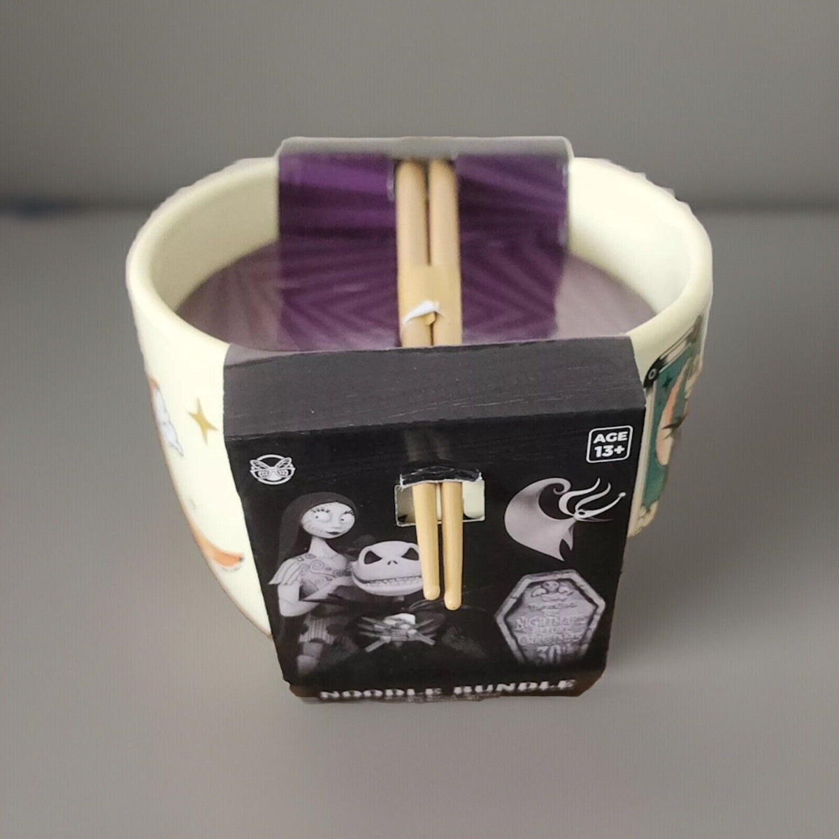 🔥Nightmare Before Christmas Ceramic Ramen Bowl with Chopsticks BNWT🔥