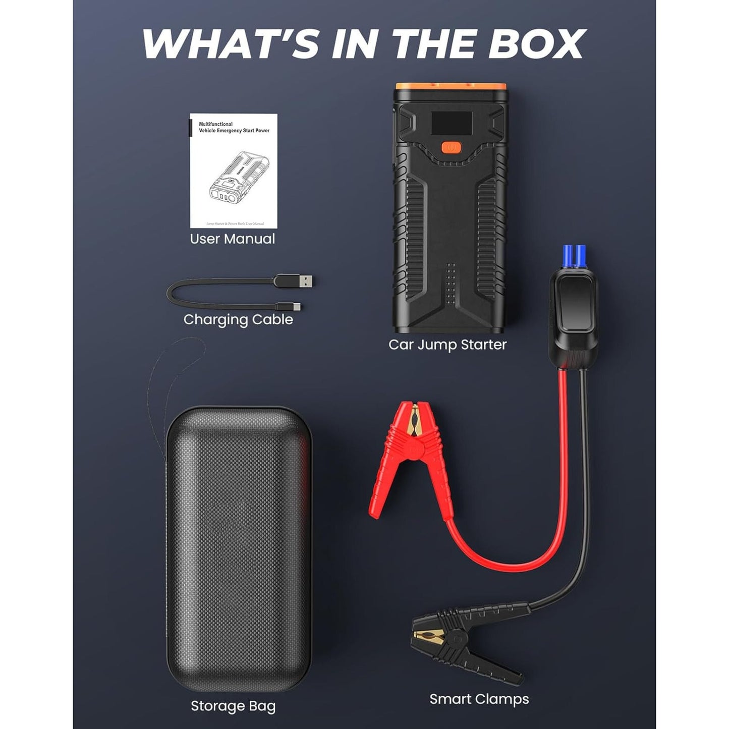 🔥 2500A Jump Starter Battery Pack 10.0L Gas/8.0L Diesel Engines BNWT🔥