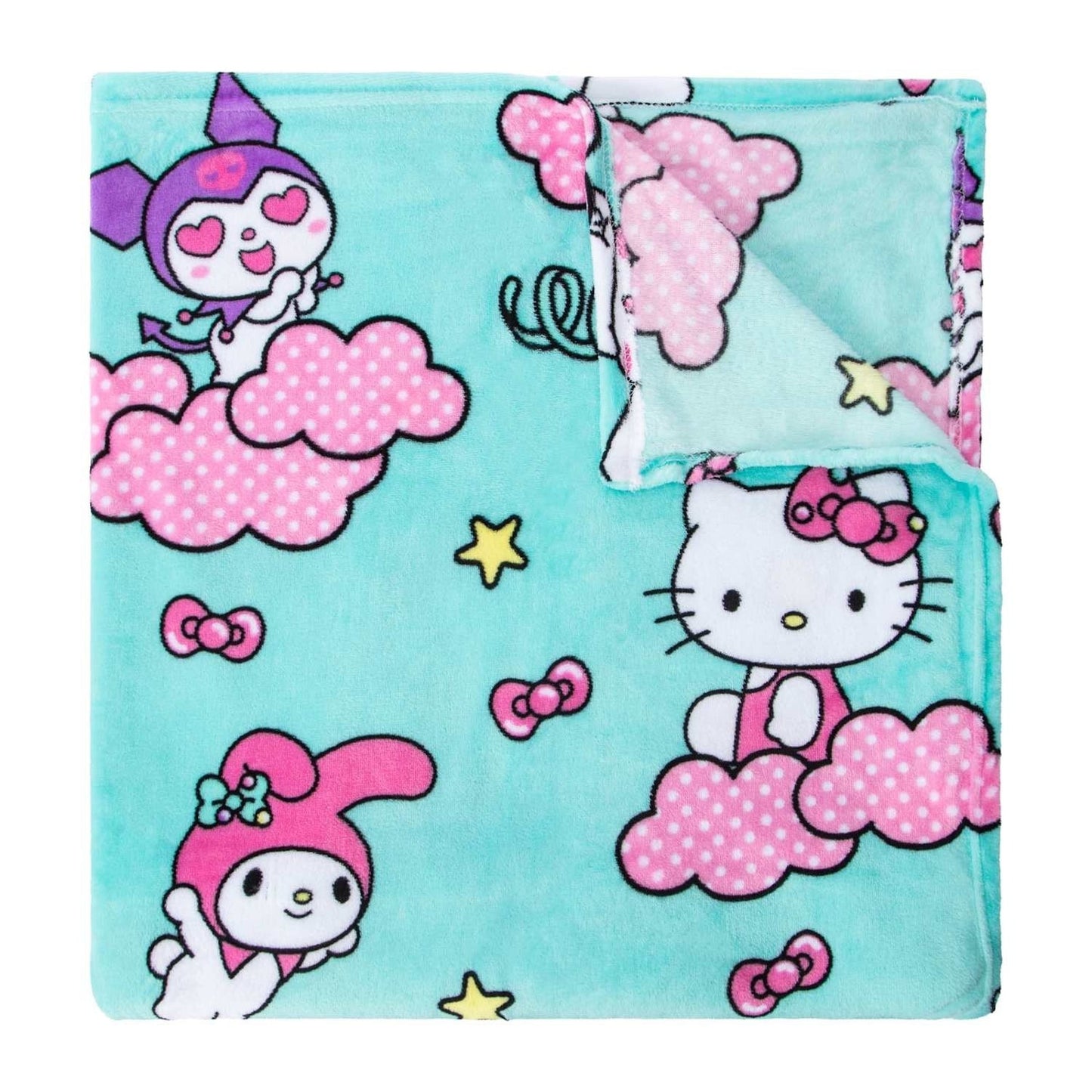 🔥SANRIO HELLO KITTY PLUSH SILK TOUCH THROW BLANKET 40 X 50" BNWT🔥