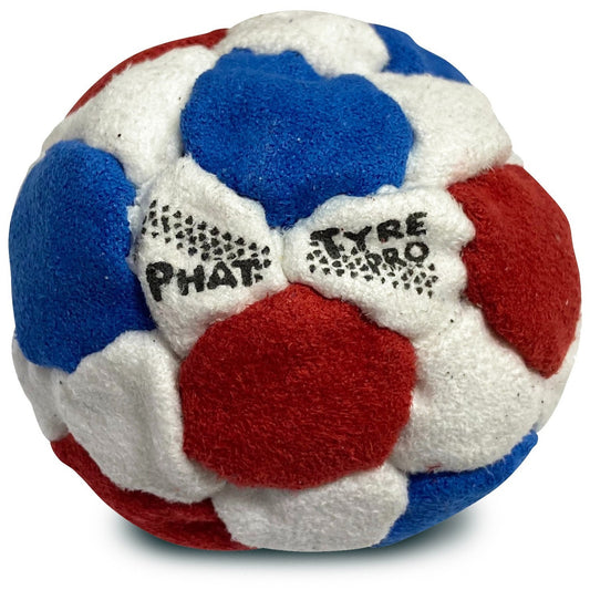 🔥World Footbag Phat Tyre Pro Footbag Hacky Sack RED/WHITE/BLUE BNWT🔥