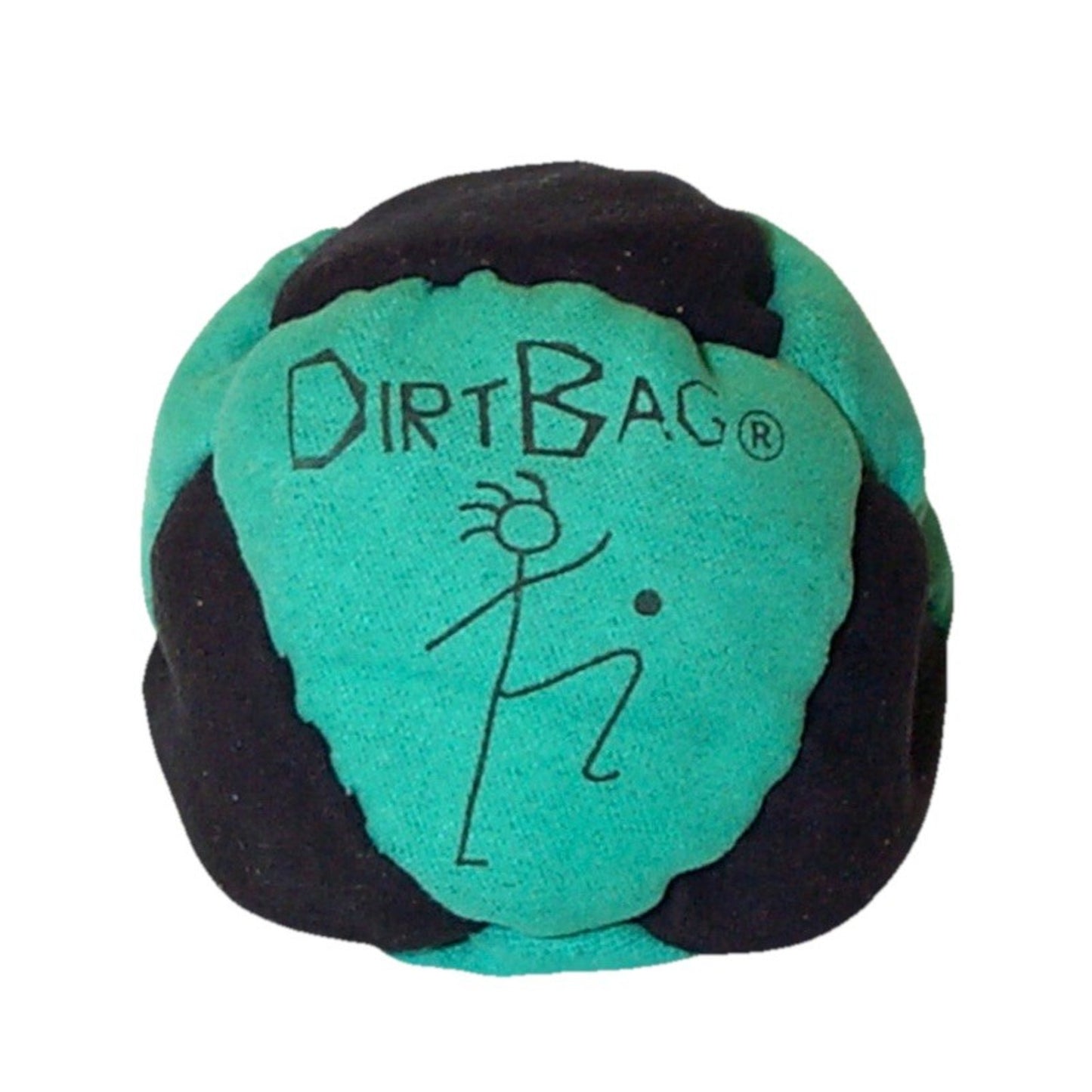 🔥World Footbag Classic DirtBag Footbag Hacky Sack BLACK/TEAL BNWT🔥