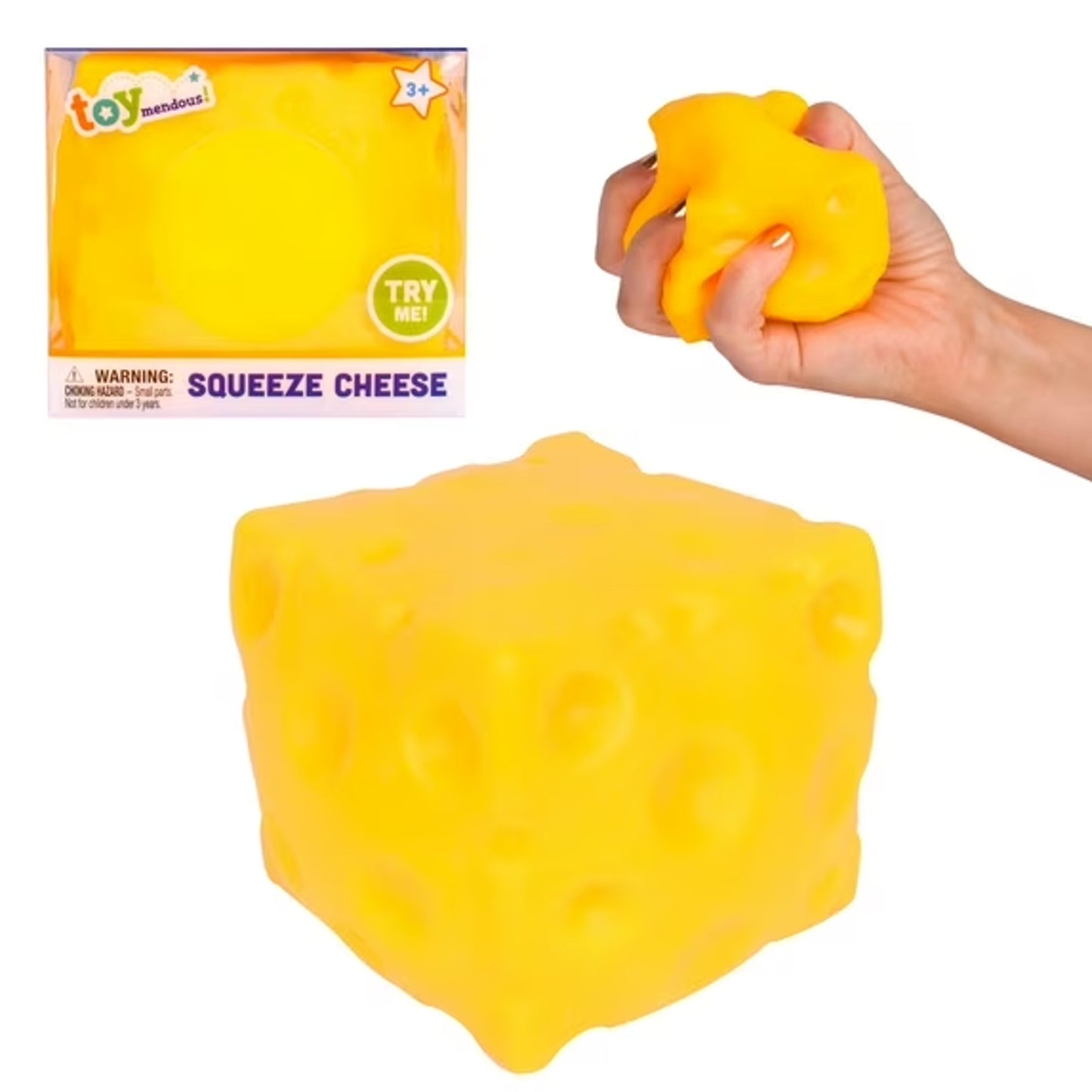 🔥Toymendous Squeeze Cheese Squishy Stress Toy - TIKTOK VIRAL BNWT🔥