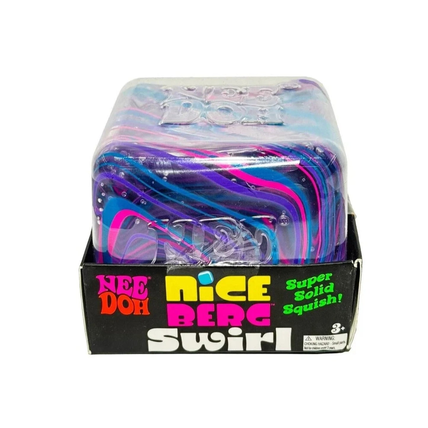 🔥NeeDoh Nice Berg Swirl XL Giant NeeDoh Squishy Swirl Cube MULTICOLOR BNWT🔥