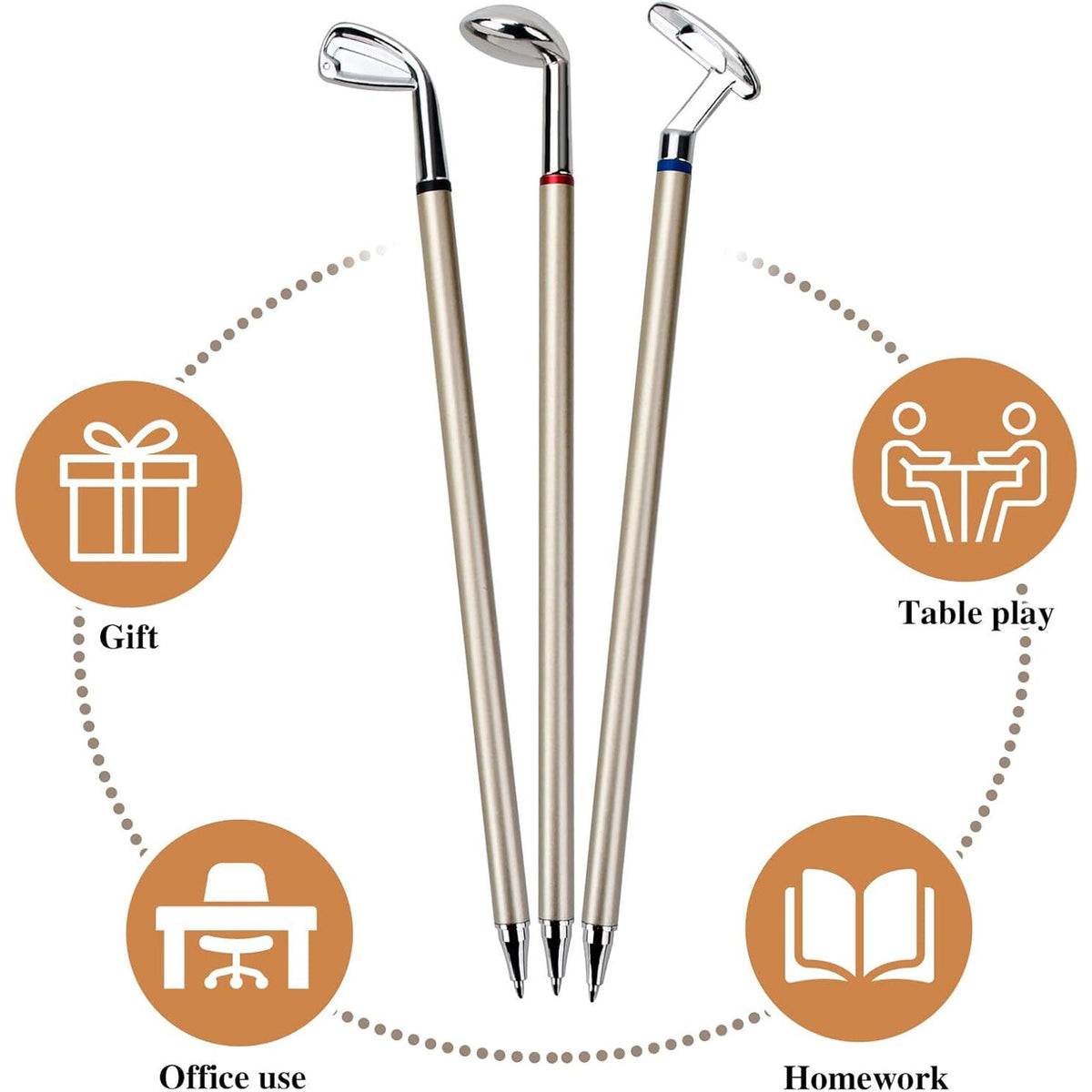 🔥Mini Desktop Golf Ball Pen Gift Set White Elephant BNWT🔥