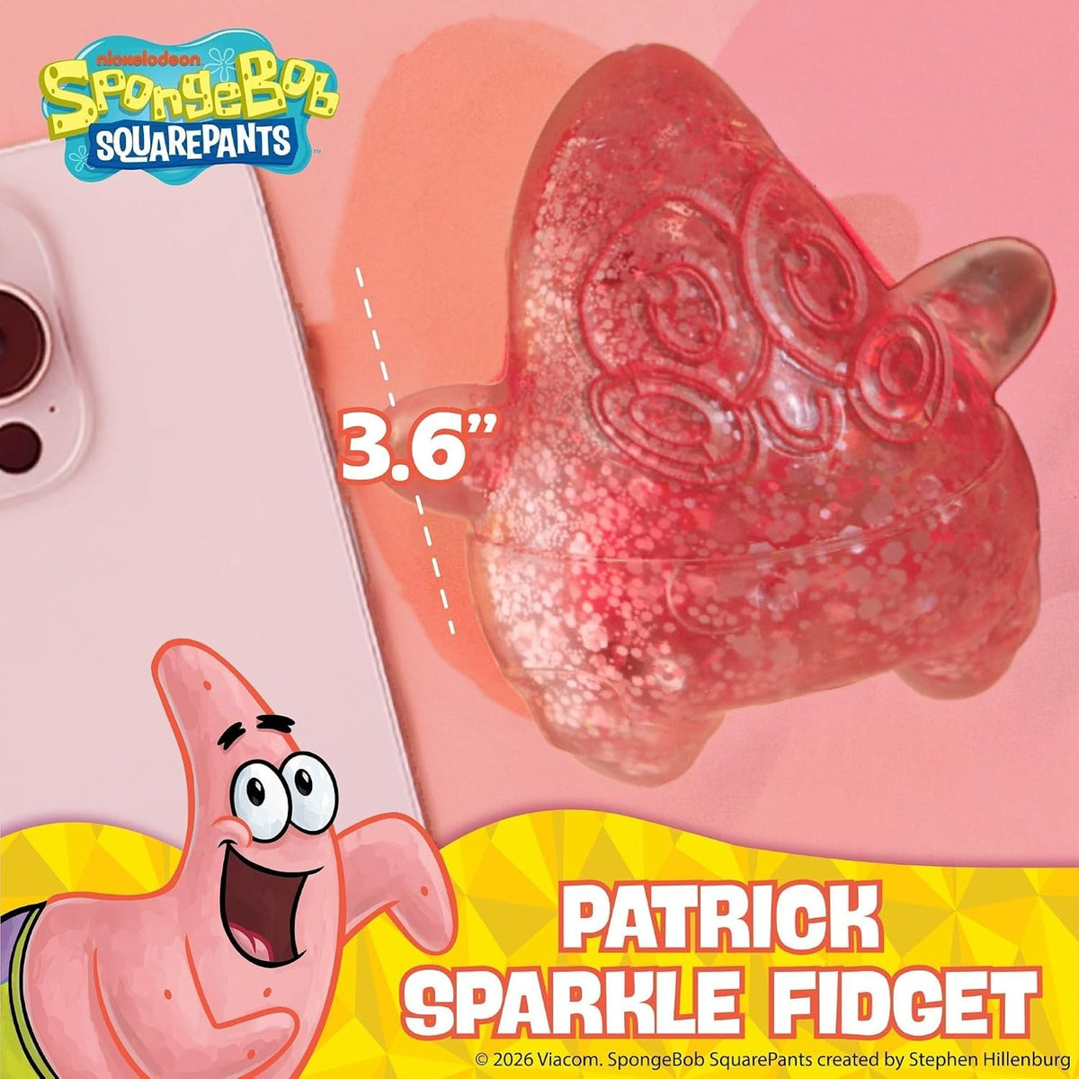 🔥PATRICK STAR Gelli Gels Scented Squishy Sensory Toy Pink BNWT🔥