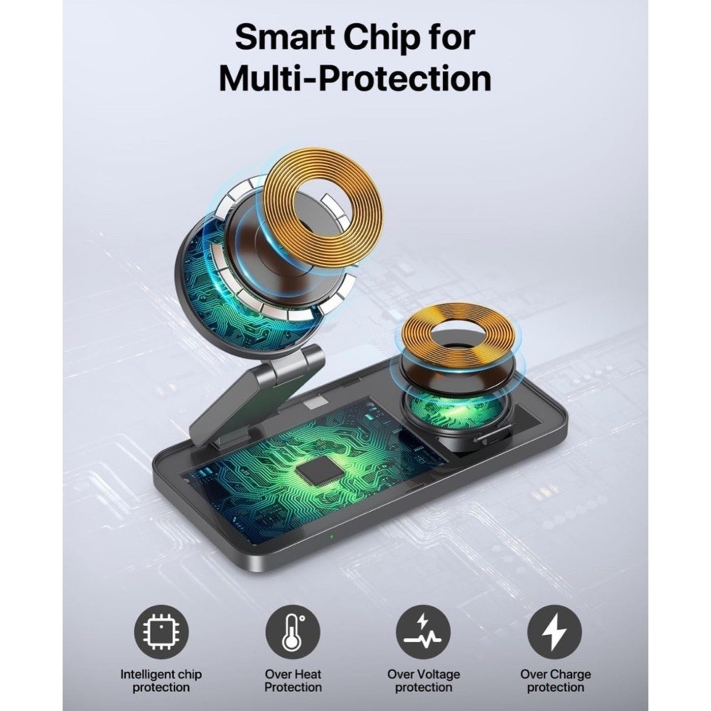 🔥3-in-1 MagSafe Wireless Charging Station for iPhone Apple Watch AirPods NWT🔥