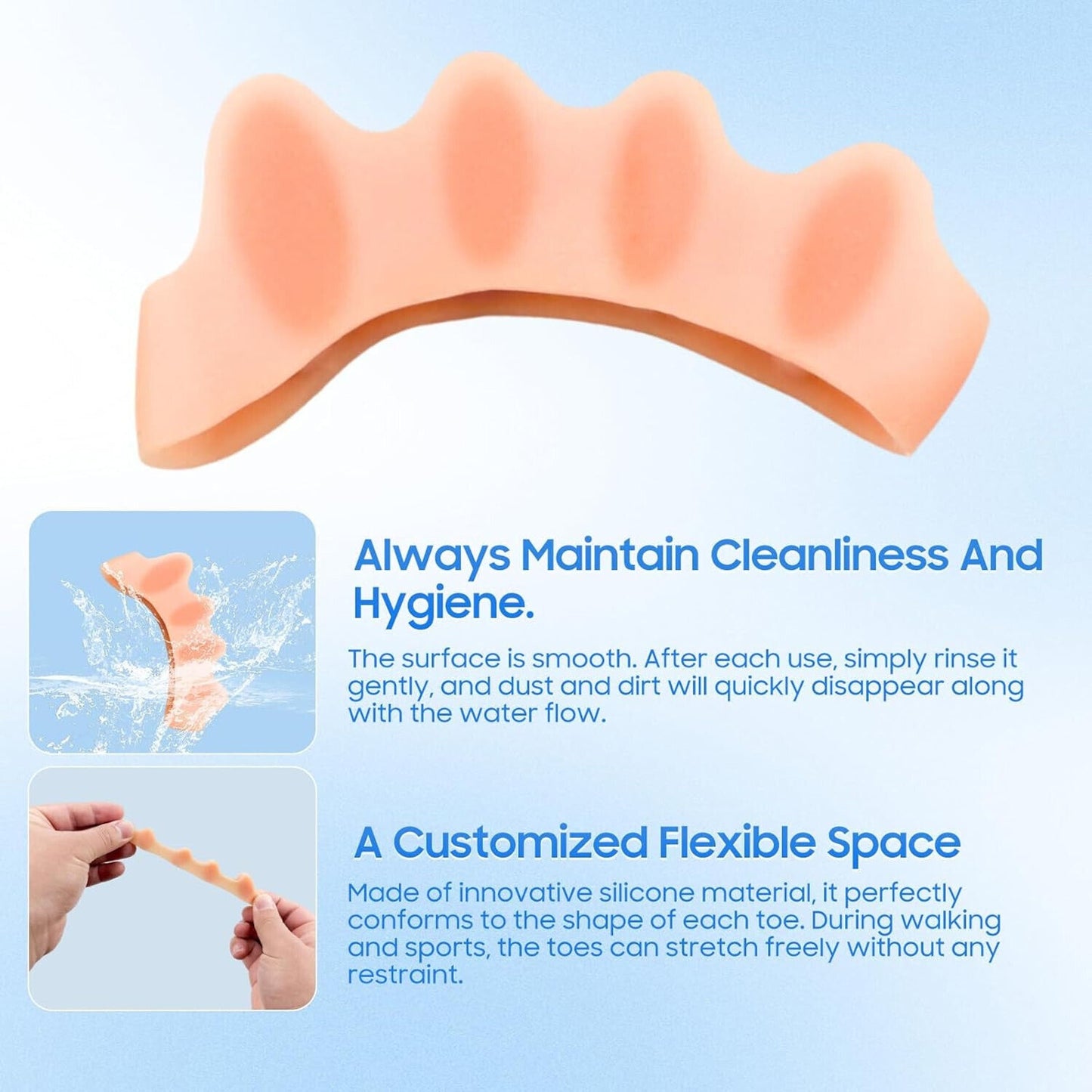 🔥2PCS Toe Separators for Women/Men Foot Health and Pain Relief BNWT🔥