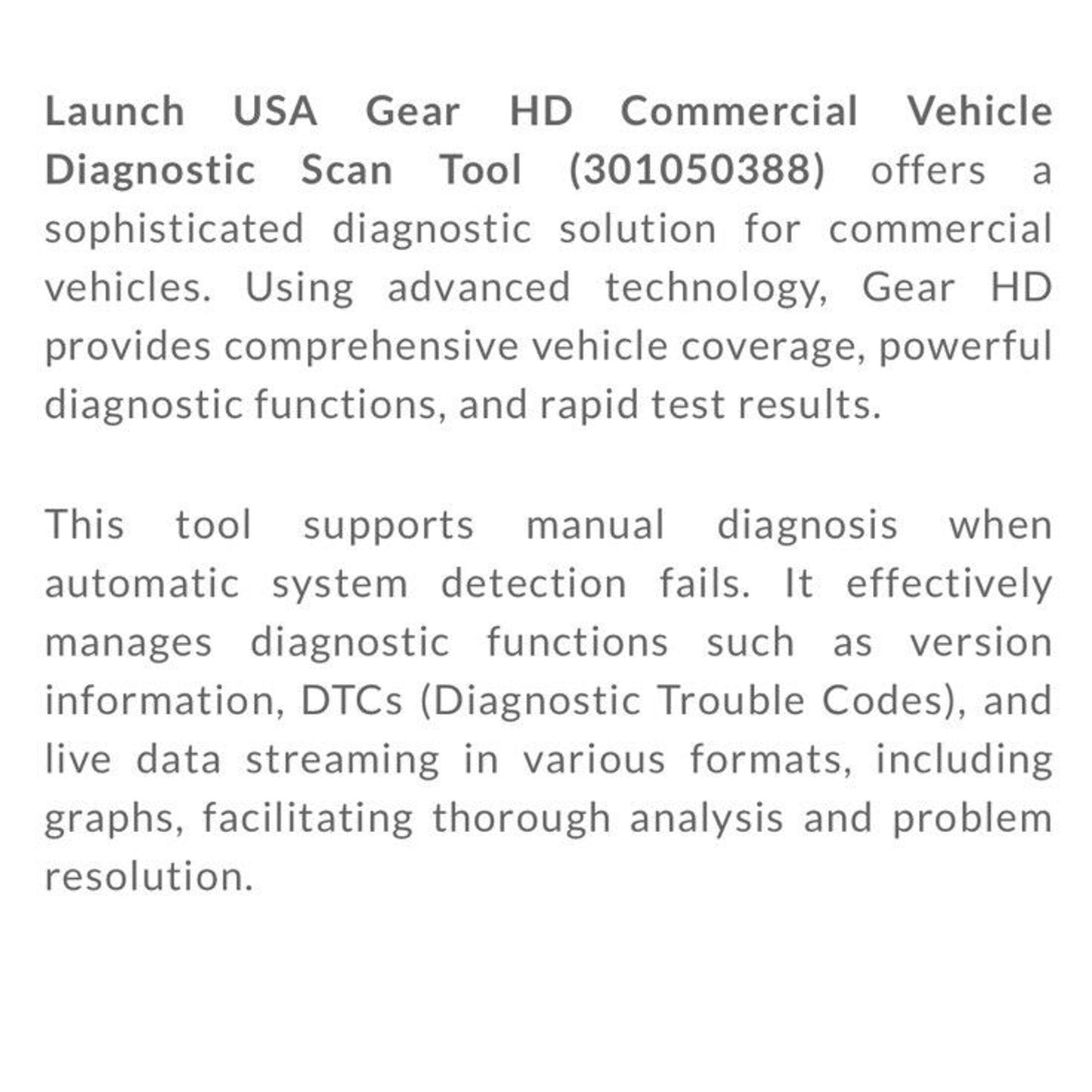 🔥Launch USA Gear HD Commercial Vehicle Diagnostic Scan Tool (301050388) BNIB🔥