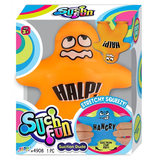 🔥Ja-Ru Suction Cup Squish Dude ORANGE BNWT🔥