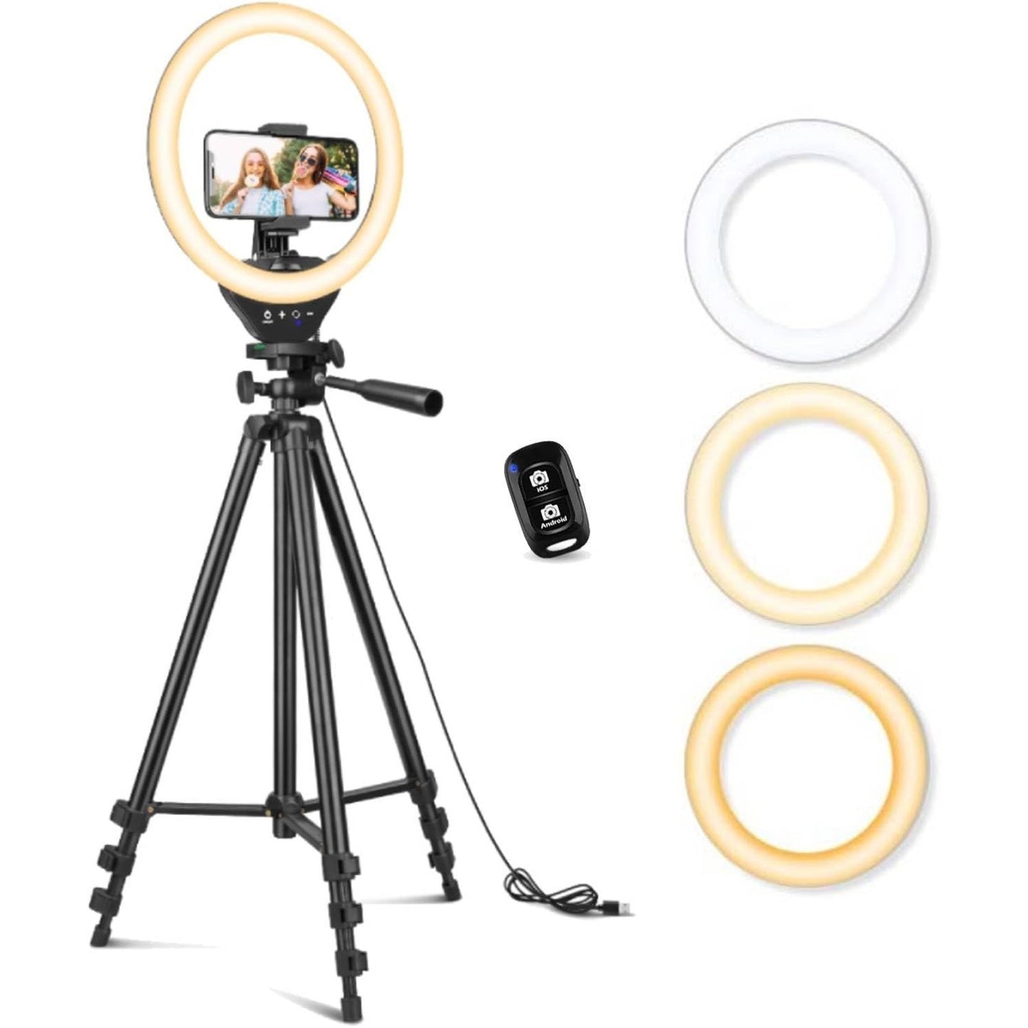 🔥Sensyne 10'' Ring Light with 50'' Extendable Tripod Stand LED Circle Lights🔥