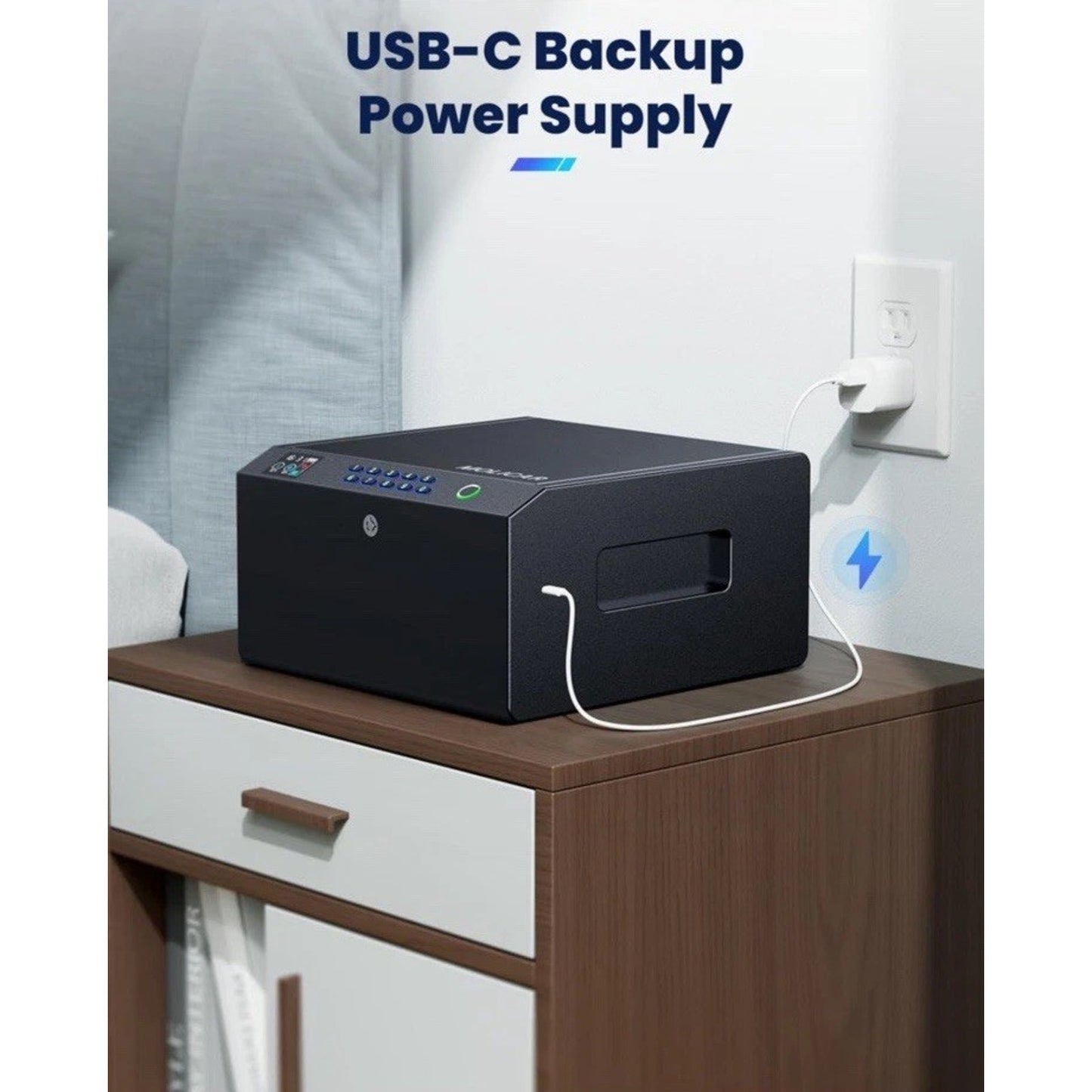 🔥4-Pistol Biometric Gun Safe with LCD Temp Humidity Battery BNWT🔥