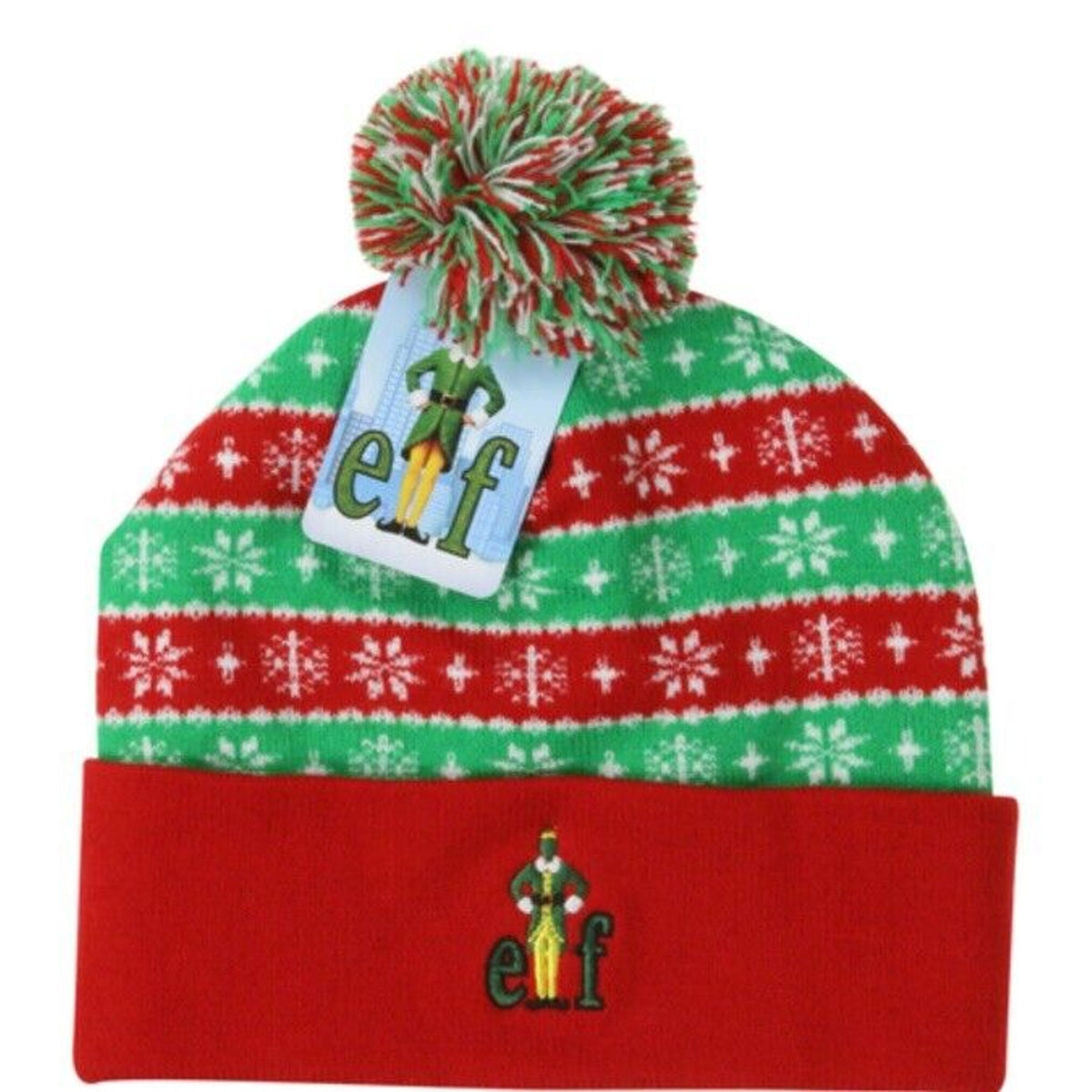 🔥ELF THE MOVIE Pom Beanie Hat One Size Youth Adult BNWT🔥